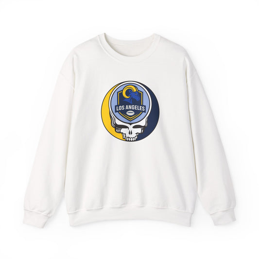 Los Angeles Football Grateful Dead Stealie Crewneck Sweatshirt