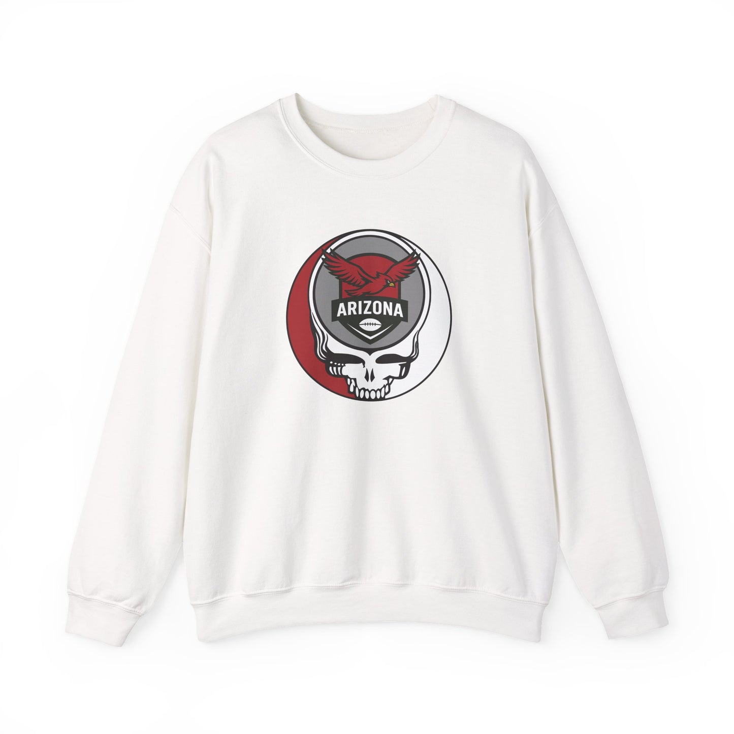Arizona Cardinals Grateful Dead Stealie Crewneck Sweatshirt