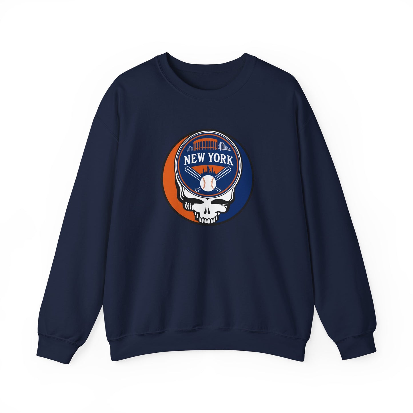 New York Mets Grateful Dead Stealie Crewneck Sweatshirt - MLB
