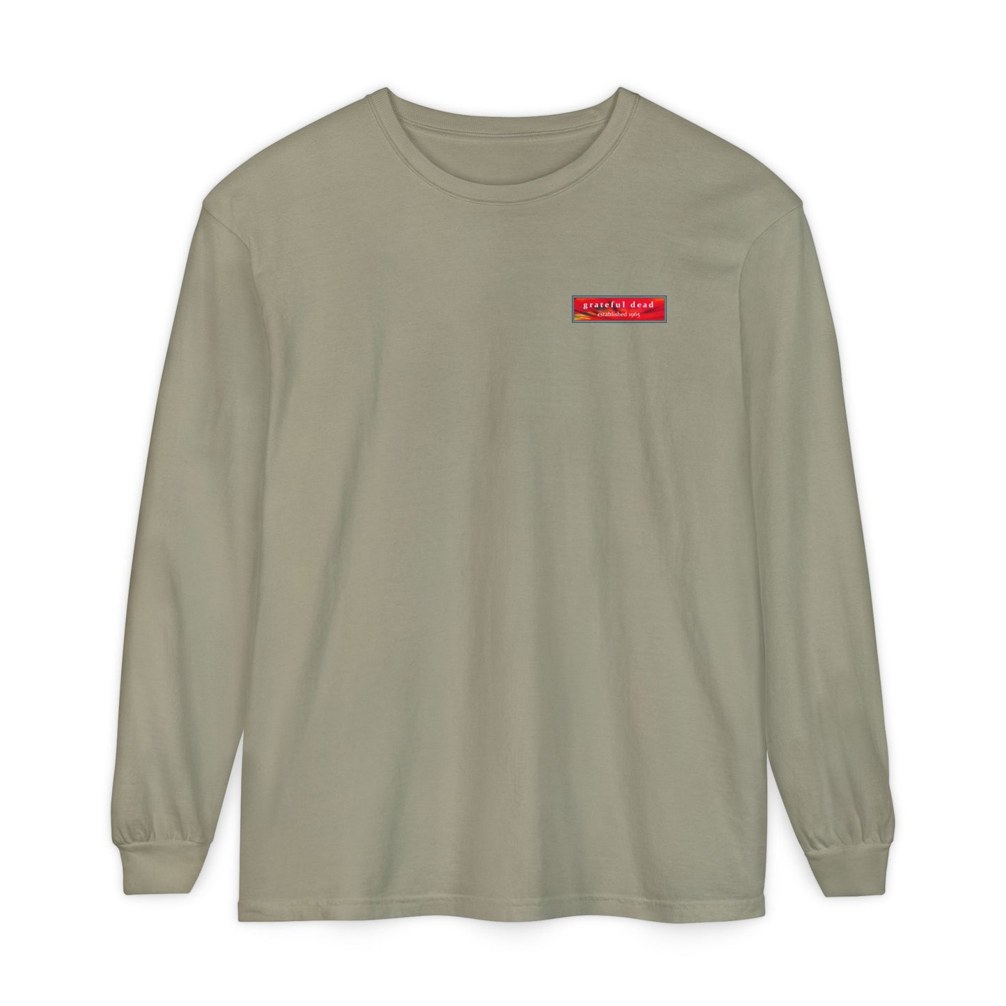 Grateful Dead Tie Dye Dancing Bear Two Sided Vineyard Collection Garment-dyed Long Sleeve T-Shirt