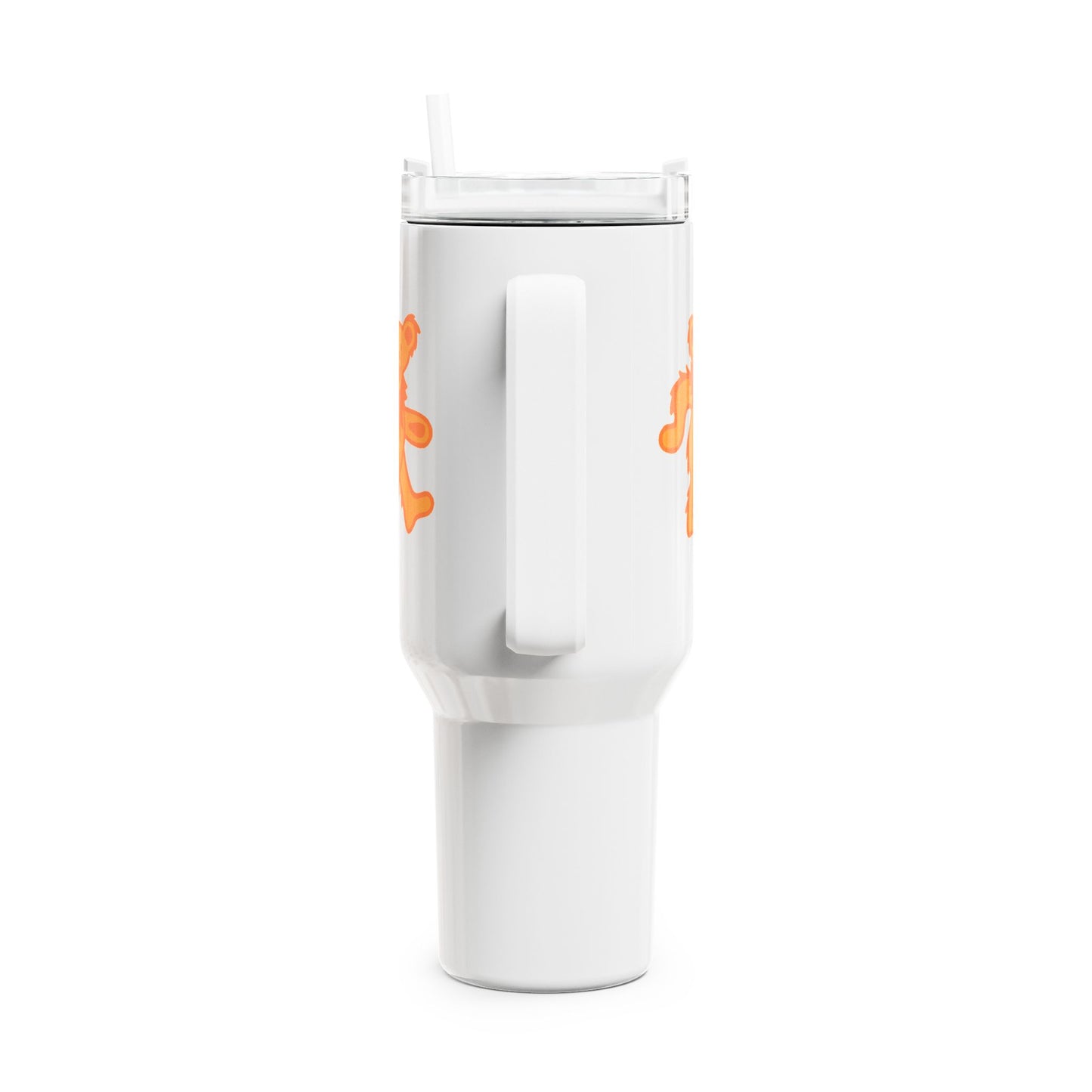 Orange Dancing Bear "Fat Man" Tumbler, Double Insulated 40oz Travel Mug