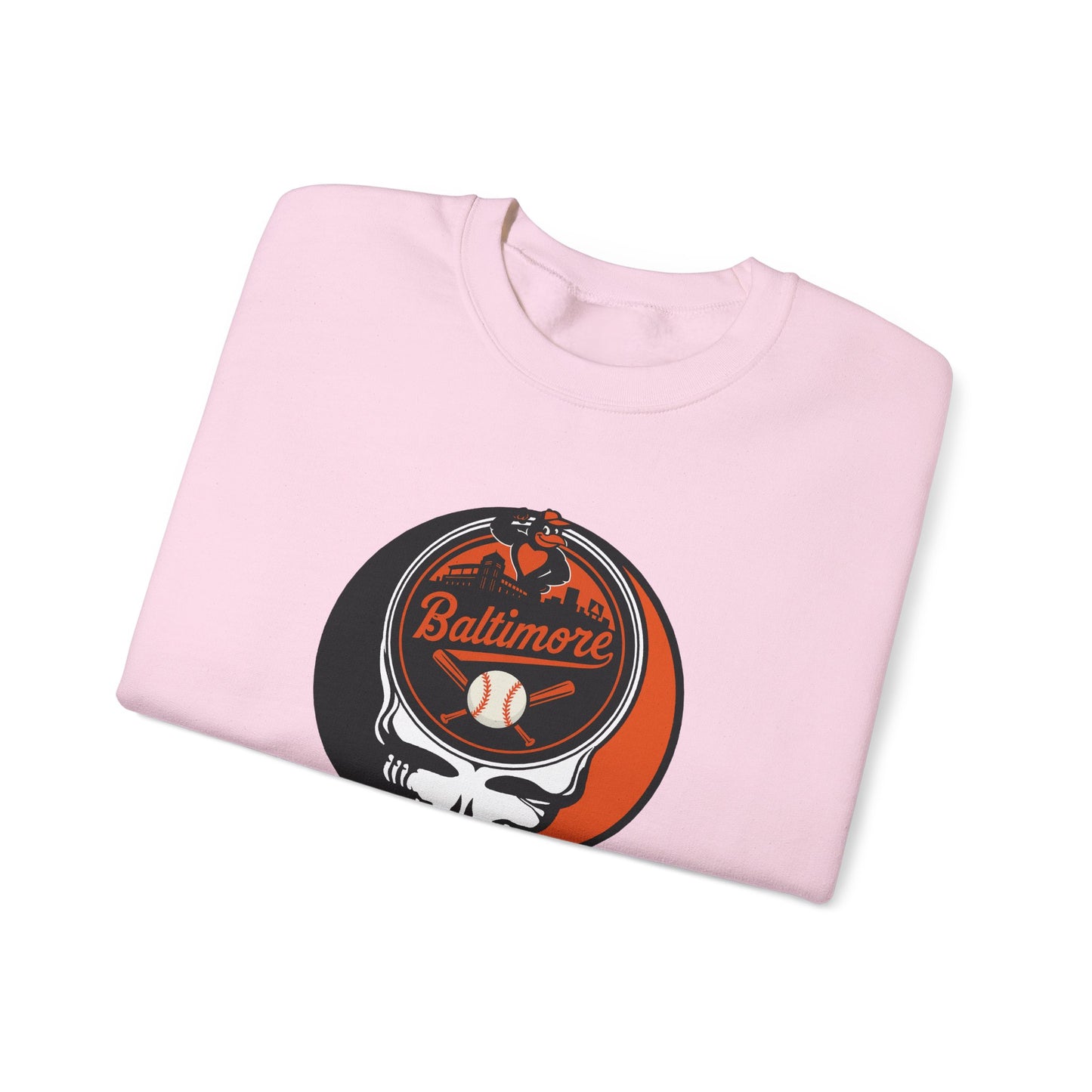 Baltimore Orioles Grateful Dead Stealie Crewneck Sweatshirt - MLB