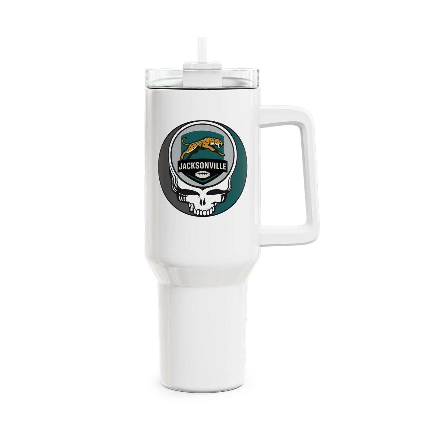 Jacksonville Football Stealie "Fat Man" Tumbler, Double Insulated 40oz Travel Mug - NFL