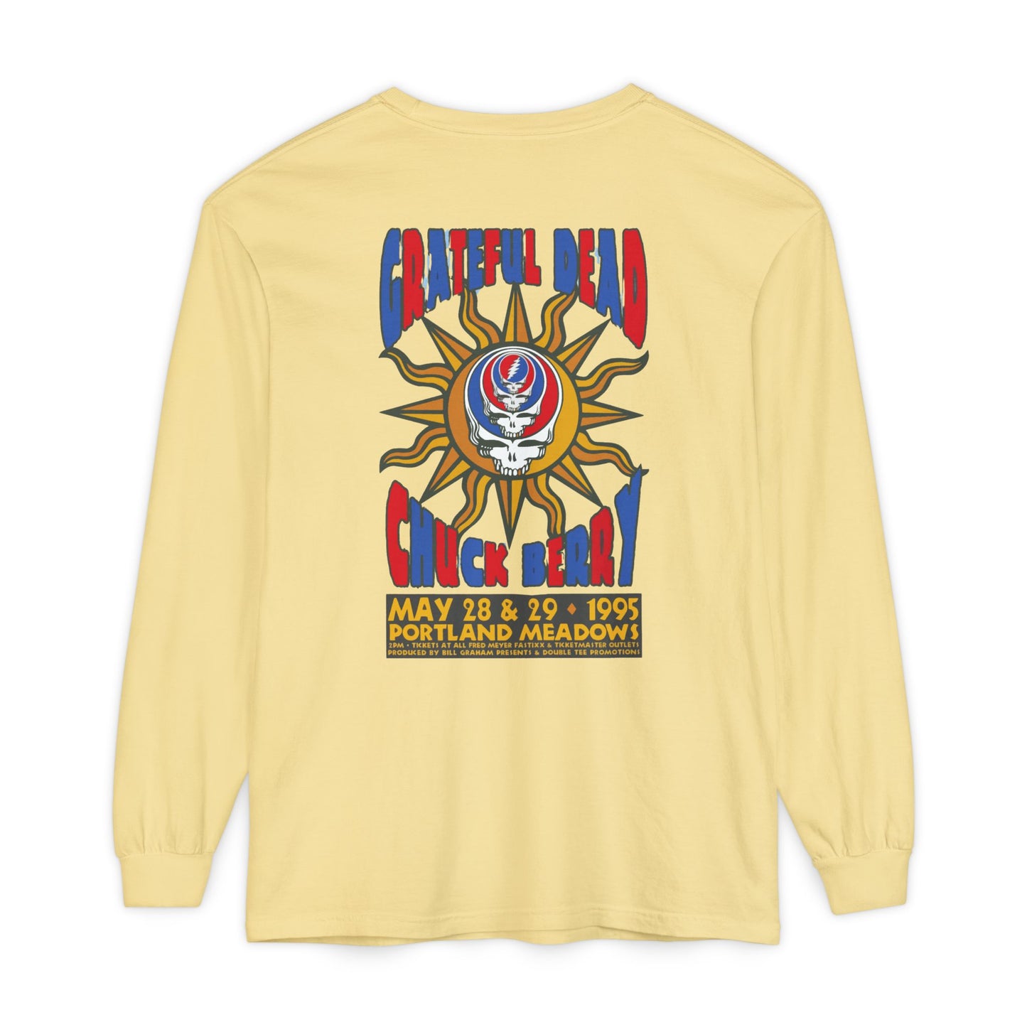 Grateful Dead and Chuck Berry Two-Sided Concert Tee - Vineyard Collection Garment-Dyed Long Sleeve