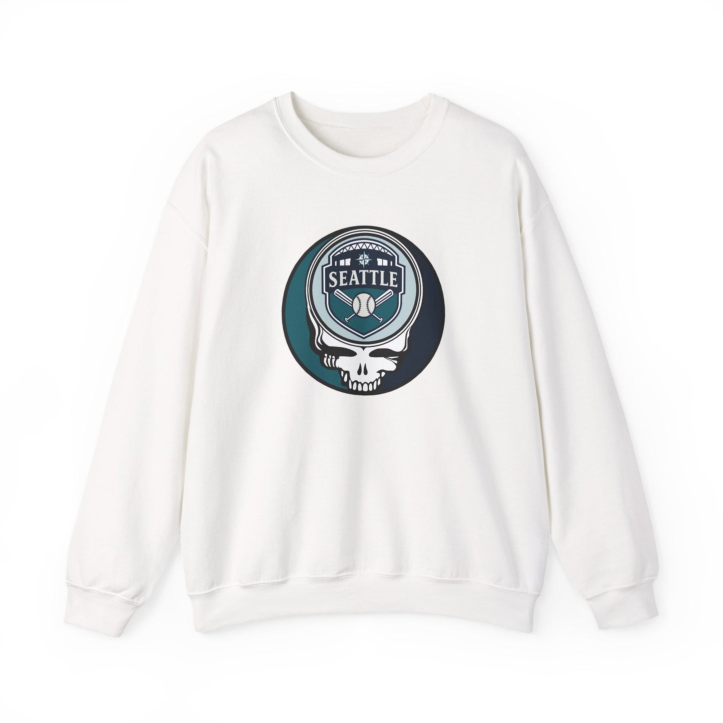 Seattle Mariners Grateful Dead Stealie Crewneck Sweatshirt - MLB