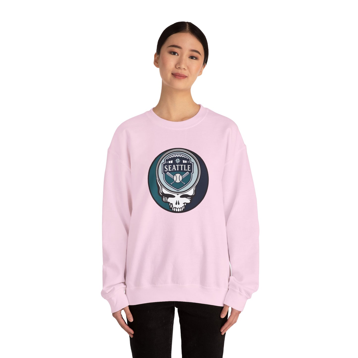Seattle Baseball Grateful Dead Stealie Crewneck Sweatshirt - MLB