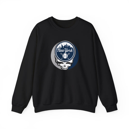 New York Baseball Stealie Grateful Dead Crewneck Sweatshirt - MLB