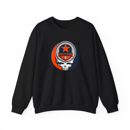 Houston Baseball Stealie Grateful Dead Crewneck Sweatshirt - MLB