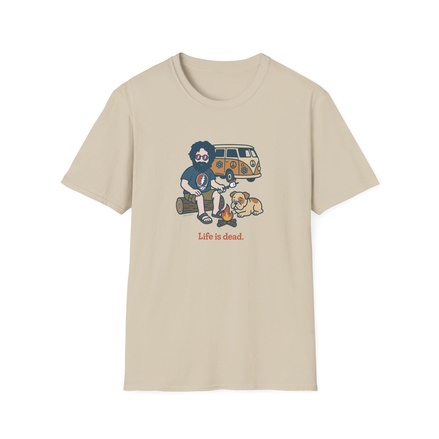 Campin' Jerry - Life is dead. Grateful Dead TShirt