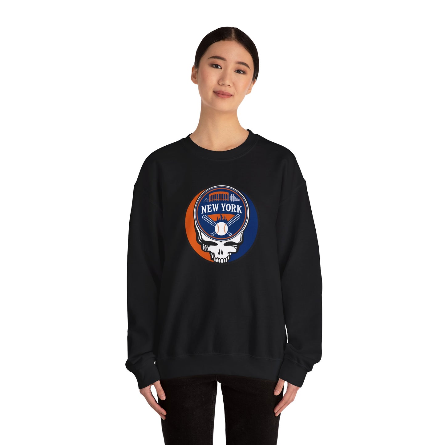 New York Mets Grateful Dead Stealie Crewneck Sweatshirt - MLB