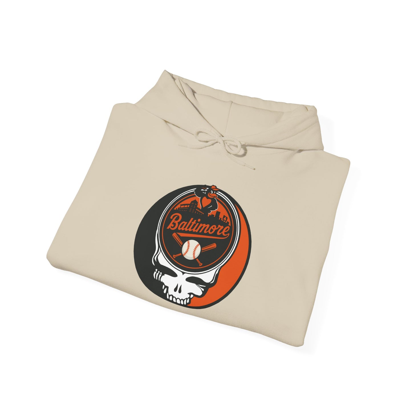 Baltimore Orioles Grateful Dead Unisex Heavy Blend Hoodie - Hooded Sweatshirt