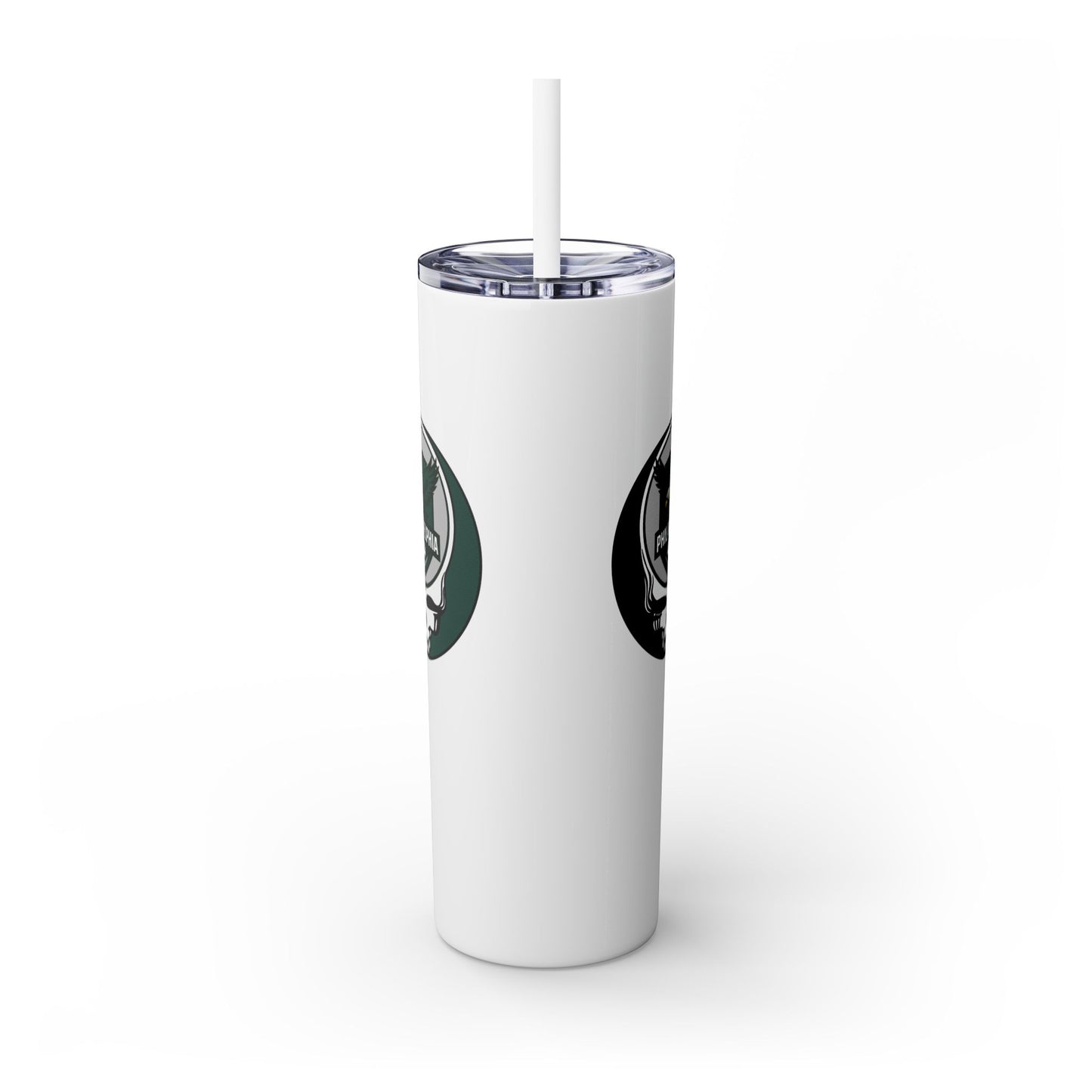 Philadelphia Football Stealie Skinny Tumbler with Straw, 20oz - NFL