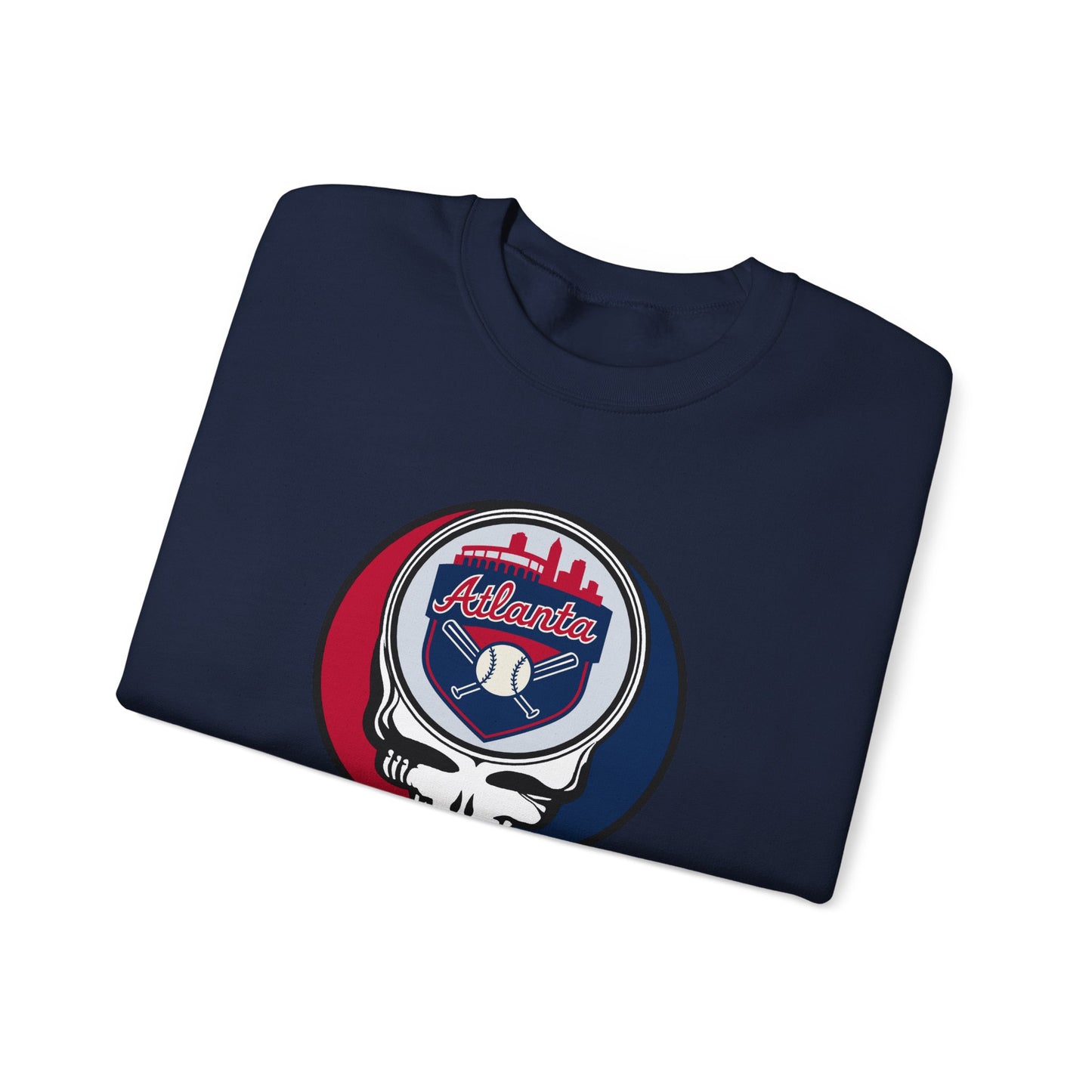 Atlanta Braves Stealie Grateful Dead Crewneck Sweatshirt - MLB