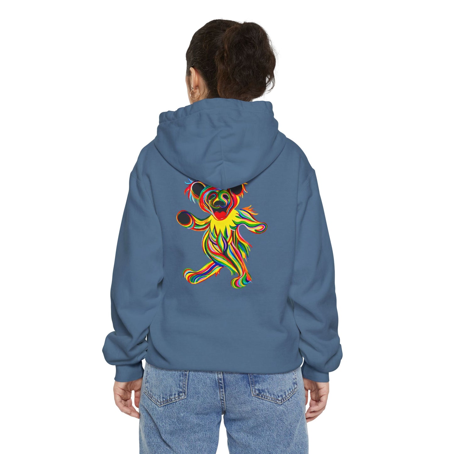 Tie-Dye Bear Vineyard Collection Unisex Garment-Dyed Hoodie