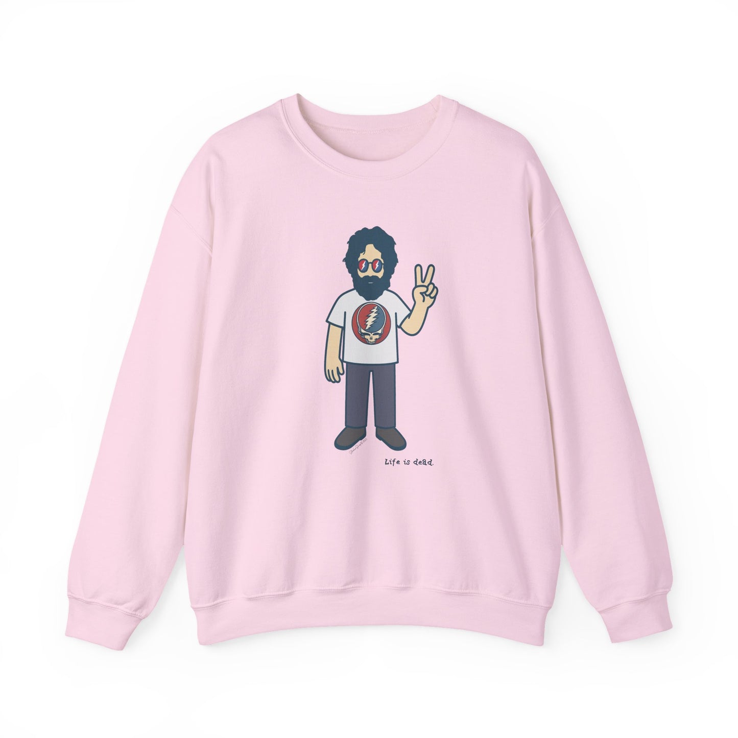 Peace Lovin' Jerry | Life is dead. Crewneck Sweatshirt