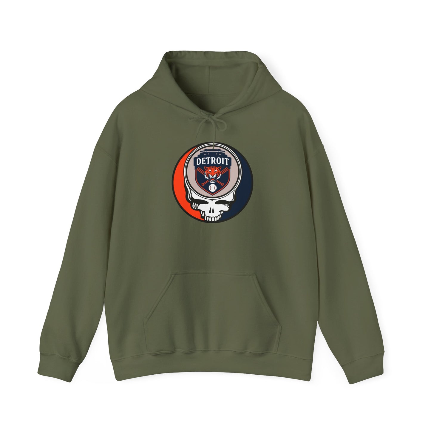 Detroit Tigers Grateful Dead Unisex Heavy Blend Hoodie - Hooded Sweatshirt