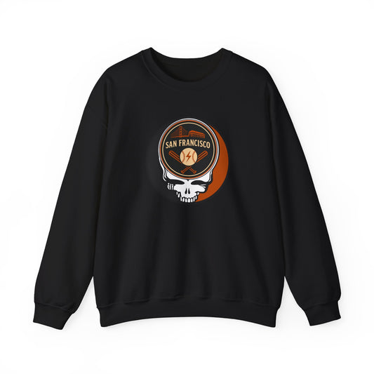 San Francisco Baseball Grateful Dead Stealie Crewneck Sweatshirt - MLB