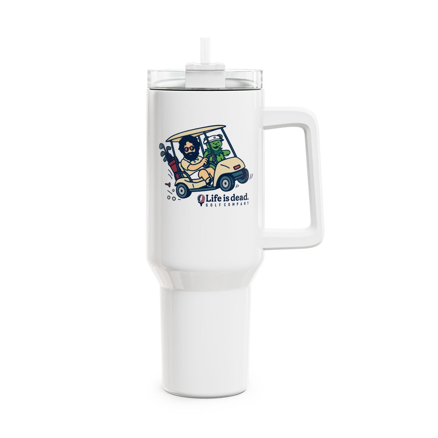 Joy Ridin' Jerry Life is dead. "Fat Man" Tumbler, Double Insulated 40oz Travel Mug