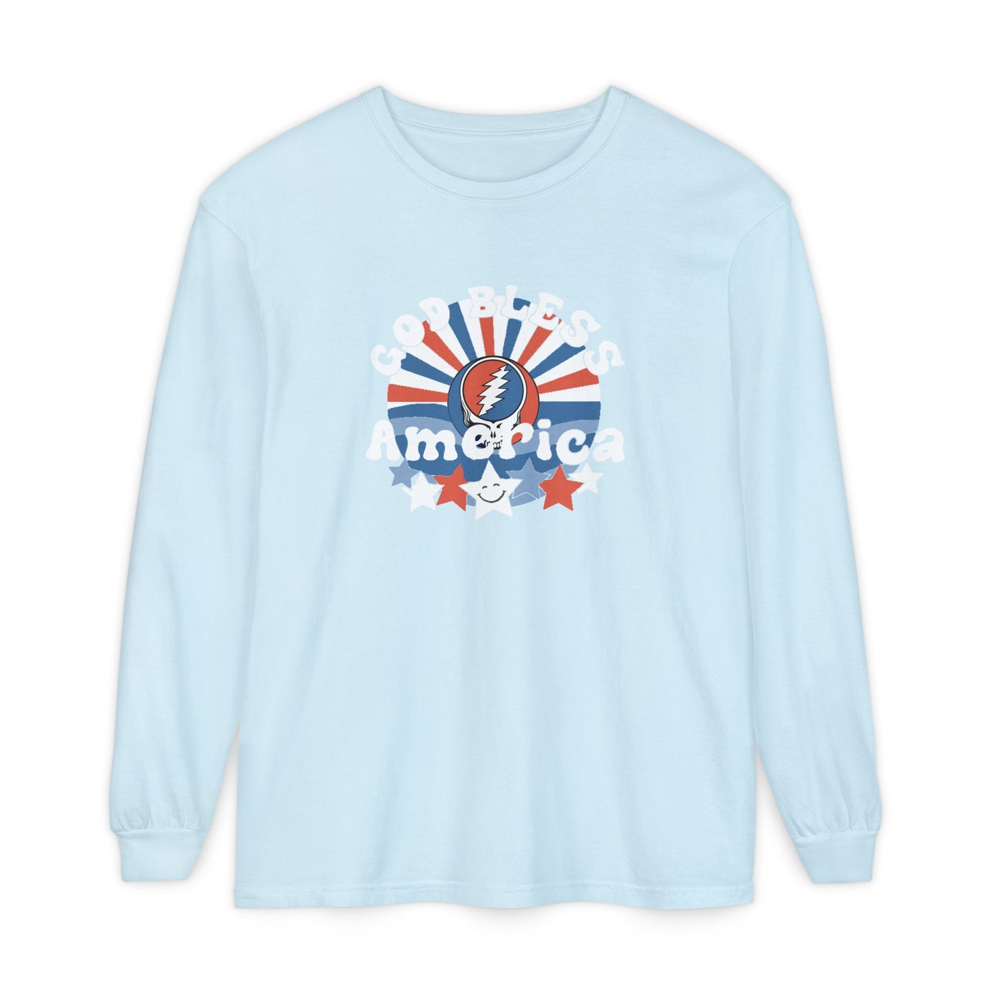 God Bless America Vineyard Collection Garment-Dyed Long Sleeve