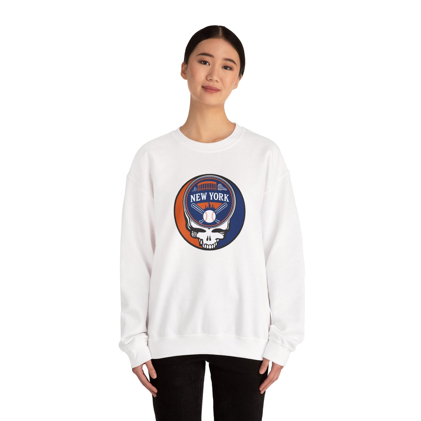 New York Mets Grateful Dead Stealie Crewneck Sweatshirt - MLB