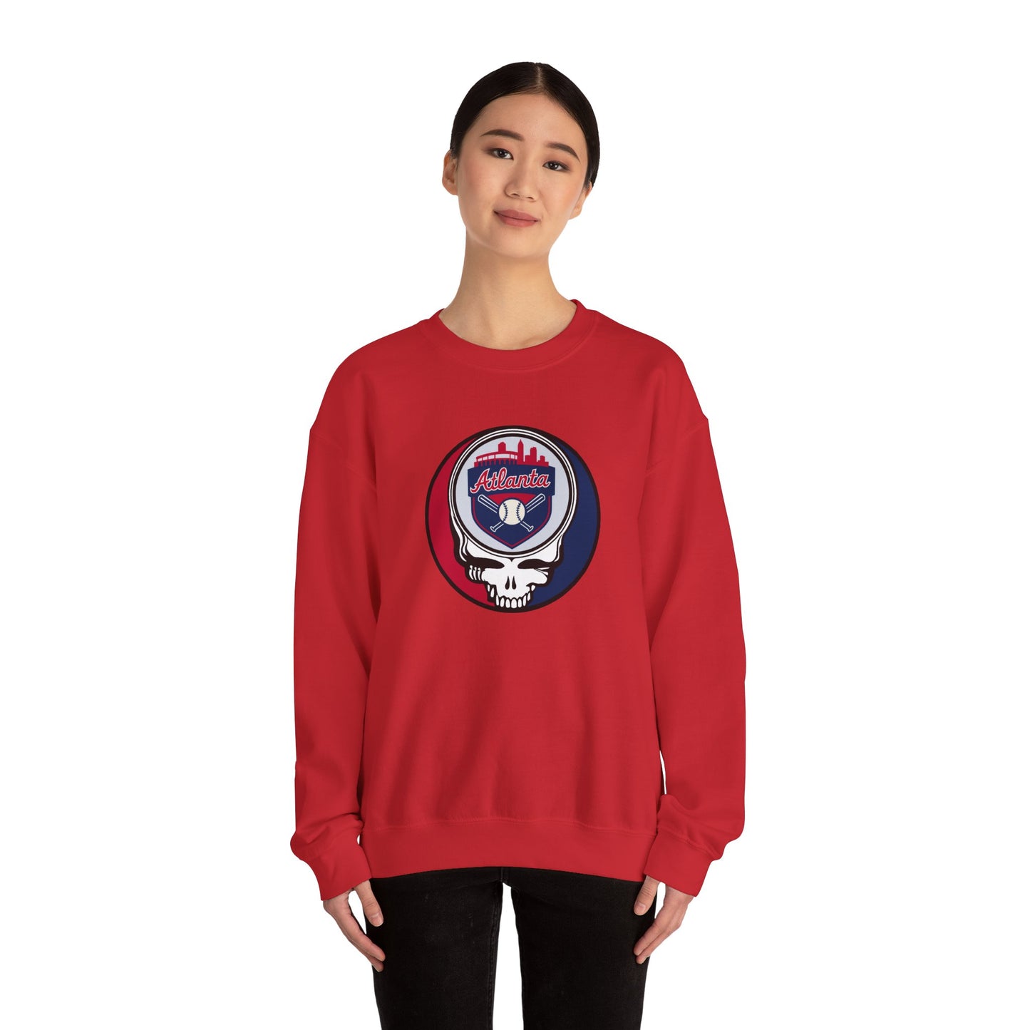 Atlanta Baseball Stealie Grateful Dead Crewneck Sweatshirt - MLB