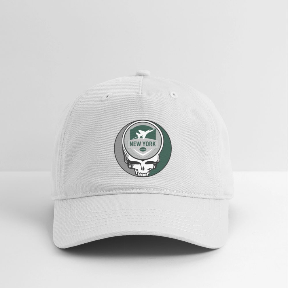 Gridiron Edition | New York Jets Stealie Baseball Dad Hat - white