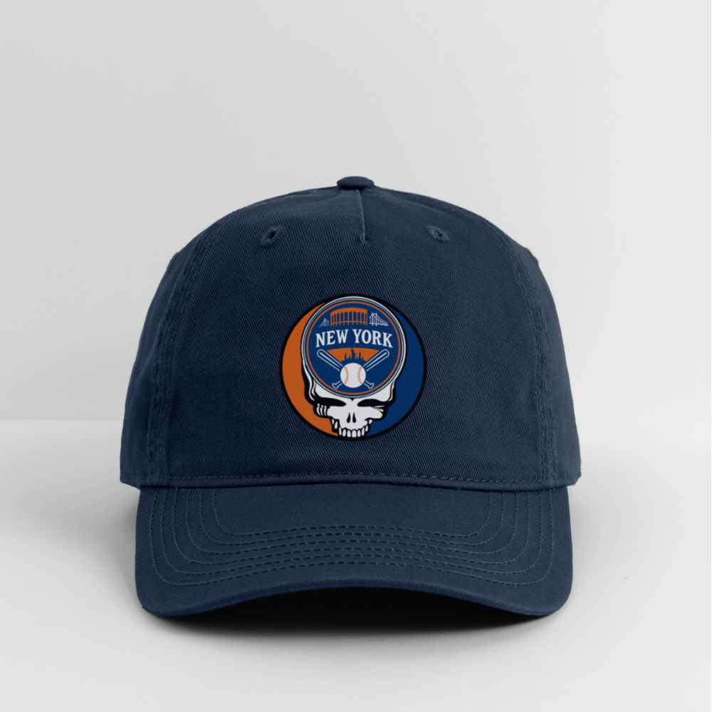 Ball Park Edition | New York Mets Stealie Baseball Dad Hat - navy