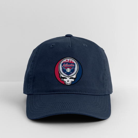 Ball Park Edition | Atlanta Braves Stealie Baseball Dad Hat - navy