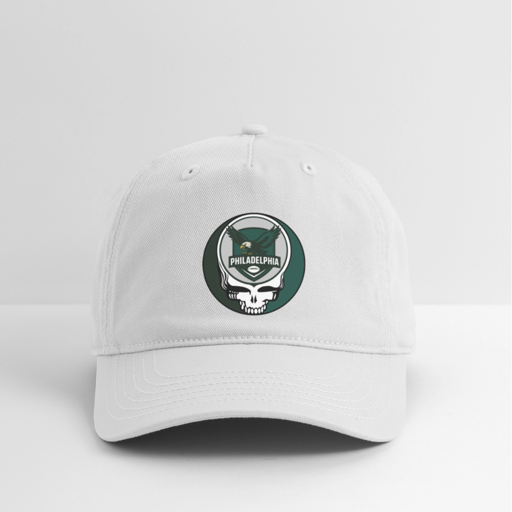 Gridiron Edition | Philadelphia Eagles Stealie Baseball Dad Hat - white