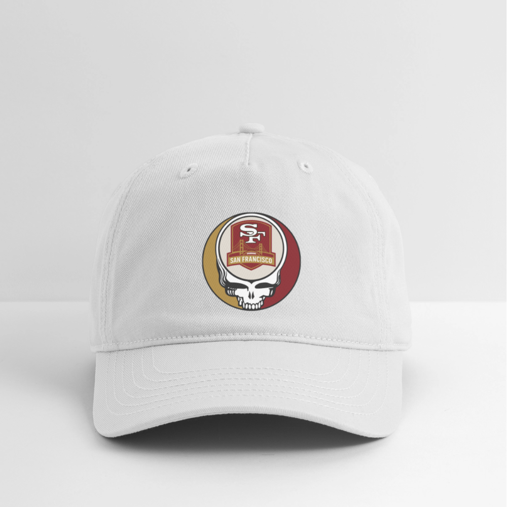 Gridiron Edition | San Francisco 49ers Stealie Baseball Dad Hat - white