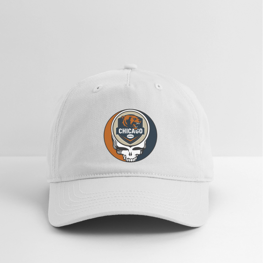 Gridiron Edition | Chicago Bears Stealie Baseball Dad Hat - white