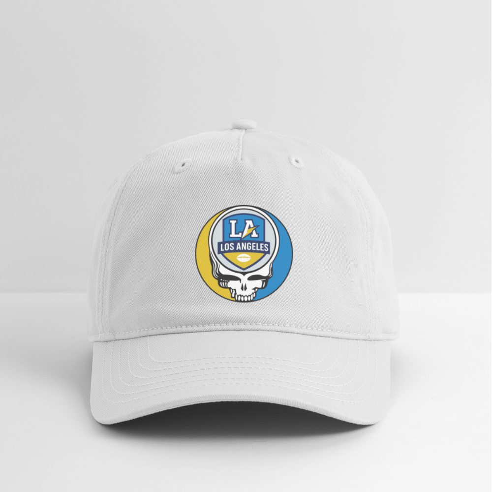 Gridiron Edition | Los Angeles Chargers Stealie Baseball Dad Hat - white