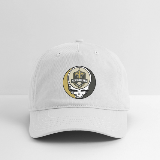 Gridiron Edition | New Orleans Saints Stealie Baseball Dad Hat - white