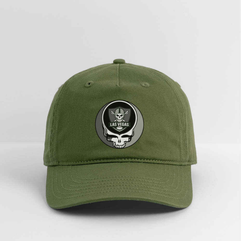 Gridiron Edition | Las Vegas Raiders Stealie Baseball Dad Hat - olive green