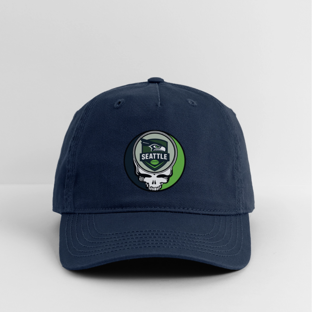 Gridiron Edition | Seattle Seahawks Stealie Baseball Dad Hat - navy
