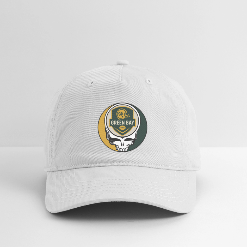 Gridiron Edition | Green Bay Packers Stealie Baseball Dad Hat - white