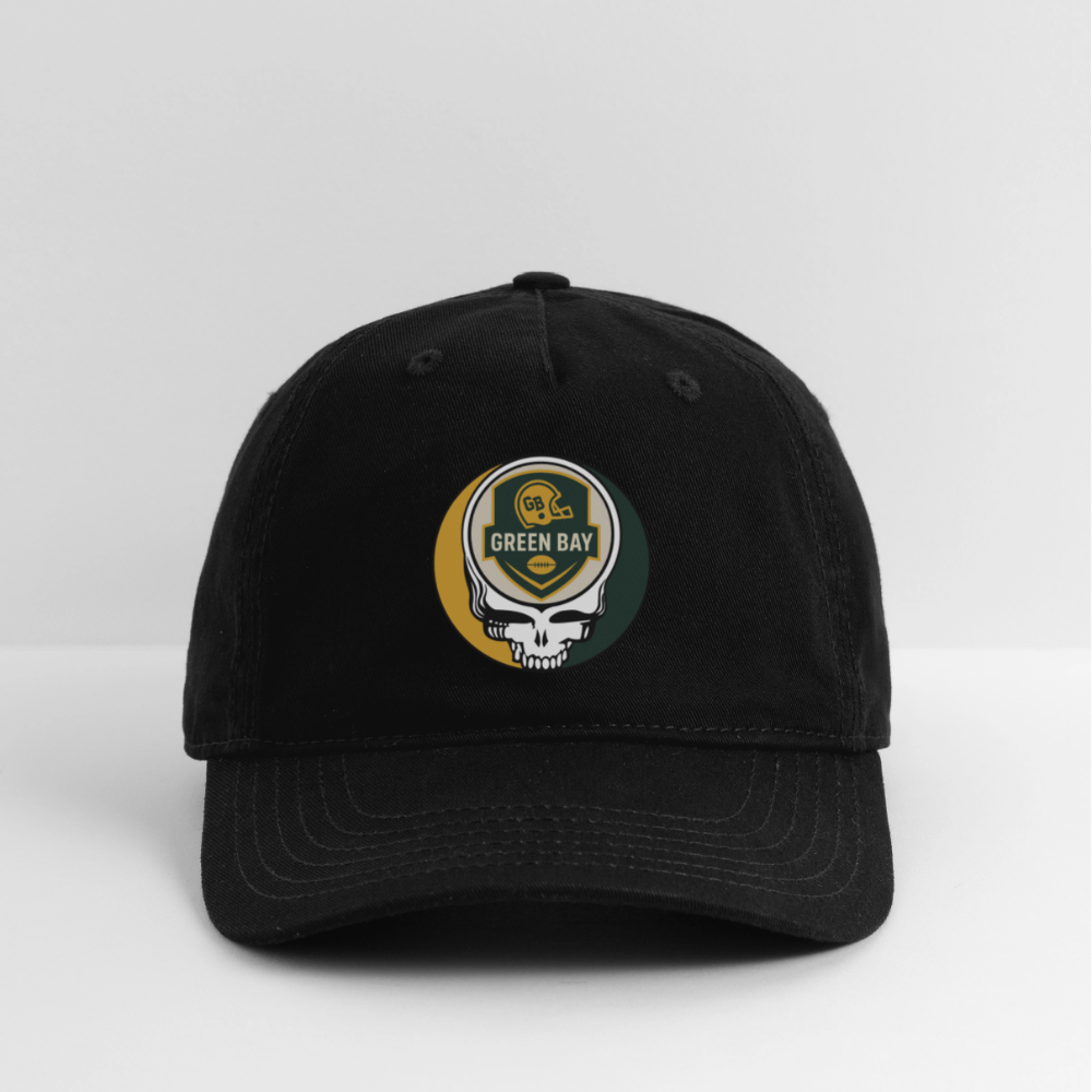 Gridiron Edition | Green Bay Packers Stealie Baseball Dad Hat - black