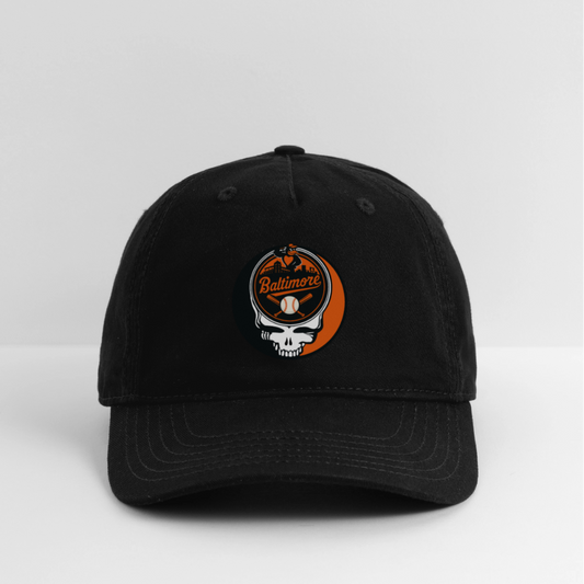 Ball Park Edition | Baltimore Orioles Stealie Baseball Dad Hat - black