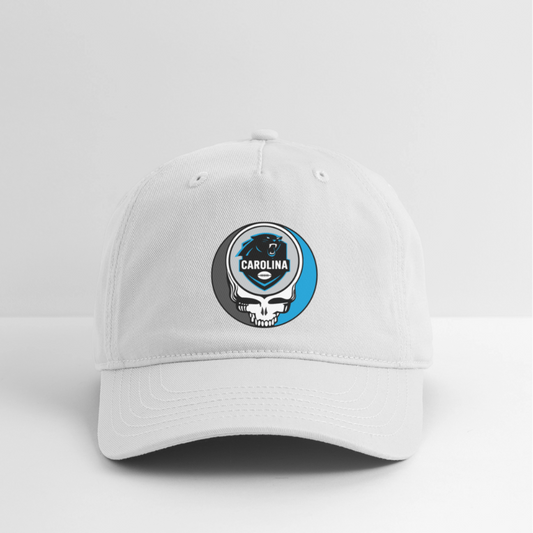 Gridiron Edition | Carolina Panthers Stealie Baseball Dad Hat - white