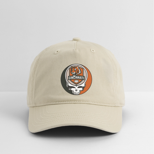 Gridiron Edition | Cincinnati Bengals Stealie Baseball Dad Hat - khaki