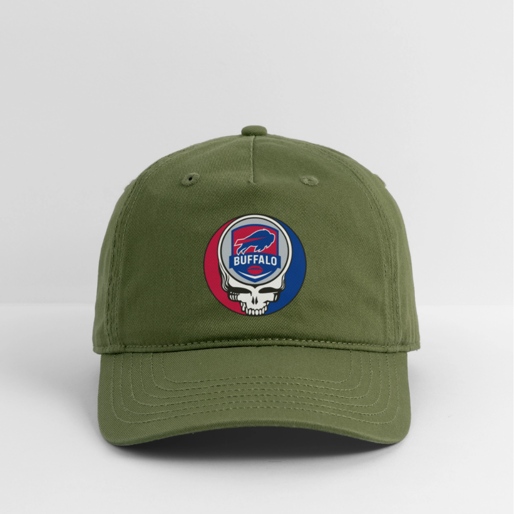 Gridiron Edition | Buffalo Bills Stealie Baseball Dad Hat - olive green