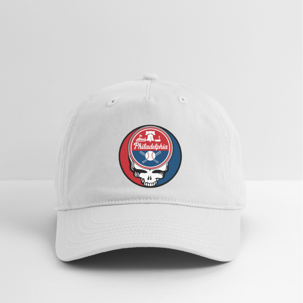Ball Park Edition | Philadelphia Phillies Stealie Baseball Dad Hat - white