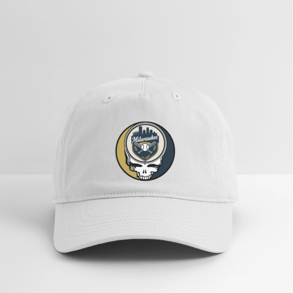 Ball Park Edition | Milwaukee Brewers Stealie Baseball Dad Hat - white