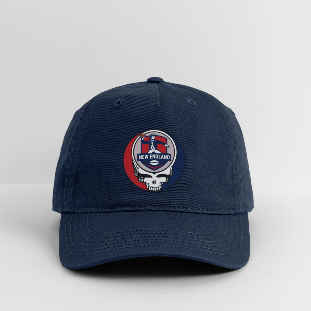 Gridiron Edition | New England Patriots Stealie Baseball Dad Hat - navy