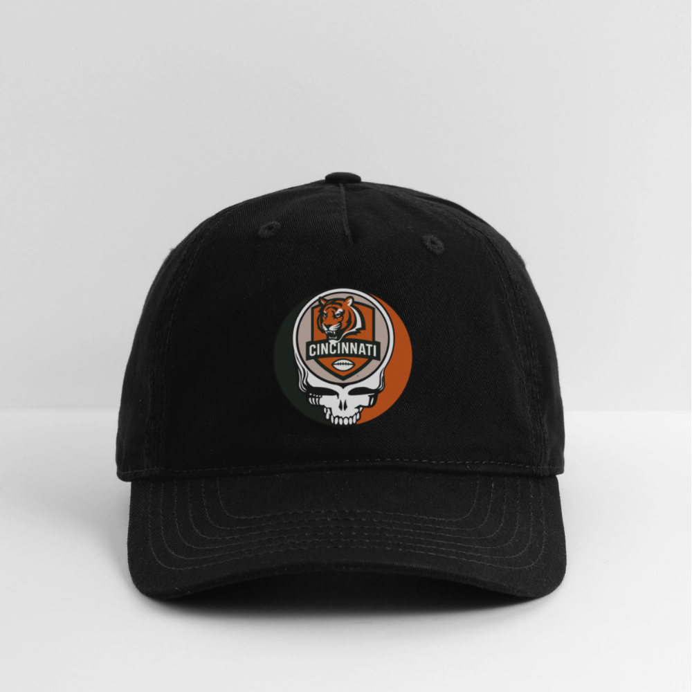 Gridiron Edition | Cincinnati Bengals Stealie Baseball Dad Hat - black