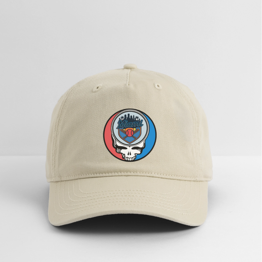 Ball Park Edition | Miami Marlins Stealie Baseball Dad Hat - khaki