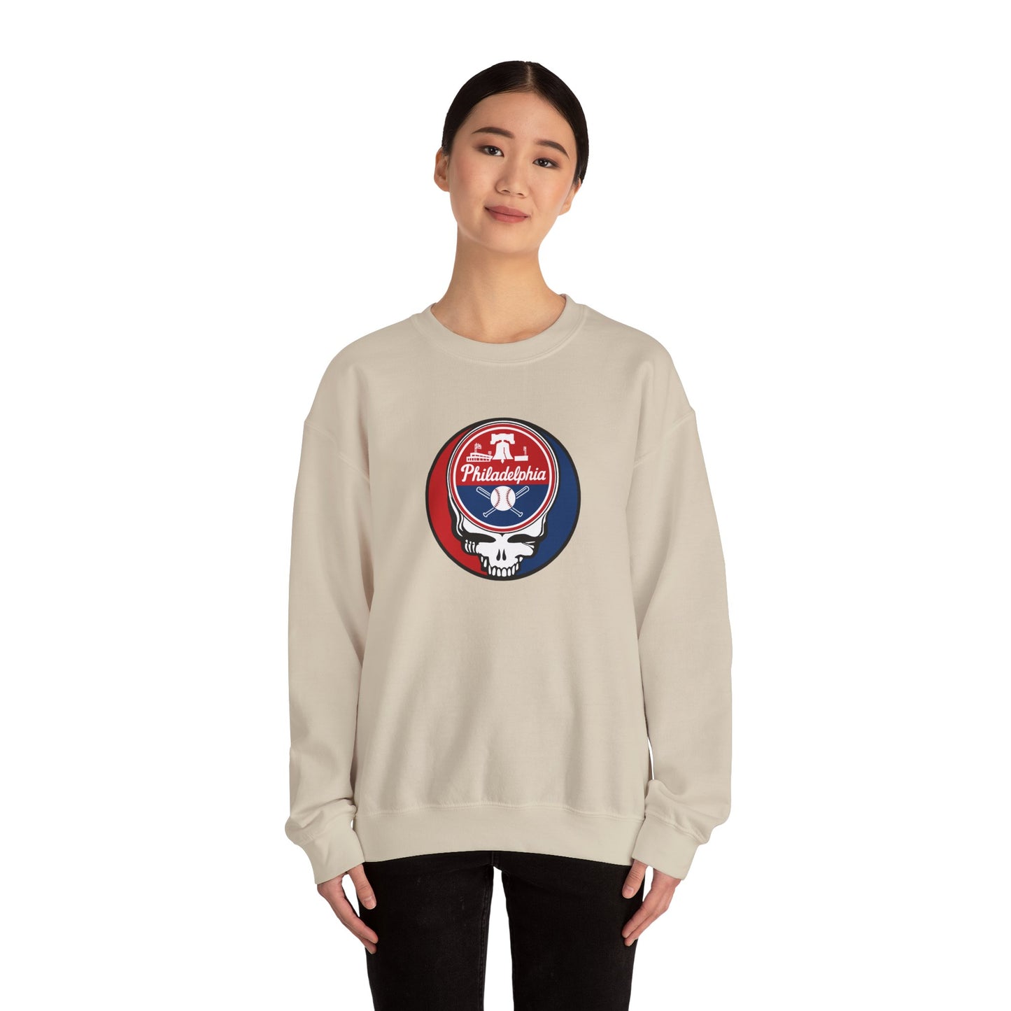 Philadelphia Phillies Grateful Dead Stealie Crewneck Sweatshirt - MLB