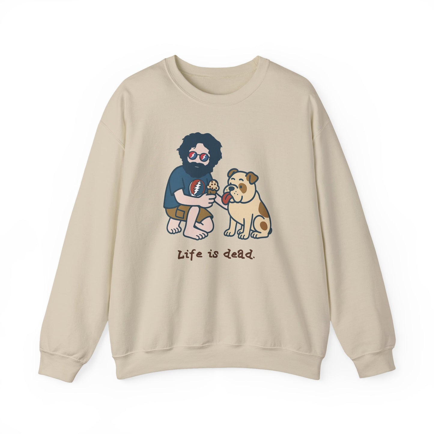 Jerry and Frank Are Sharin' | Life is dead. Crewneck Sweatshirt