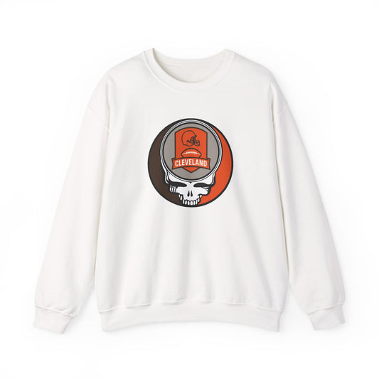Cleveland Football Grateful Dead Stealie Crewneck Sweatshirt - NFL