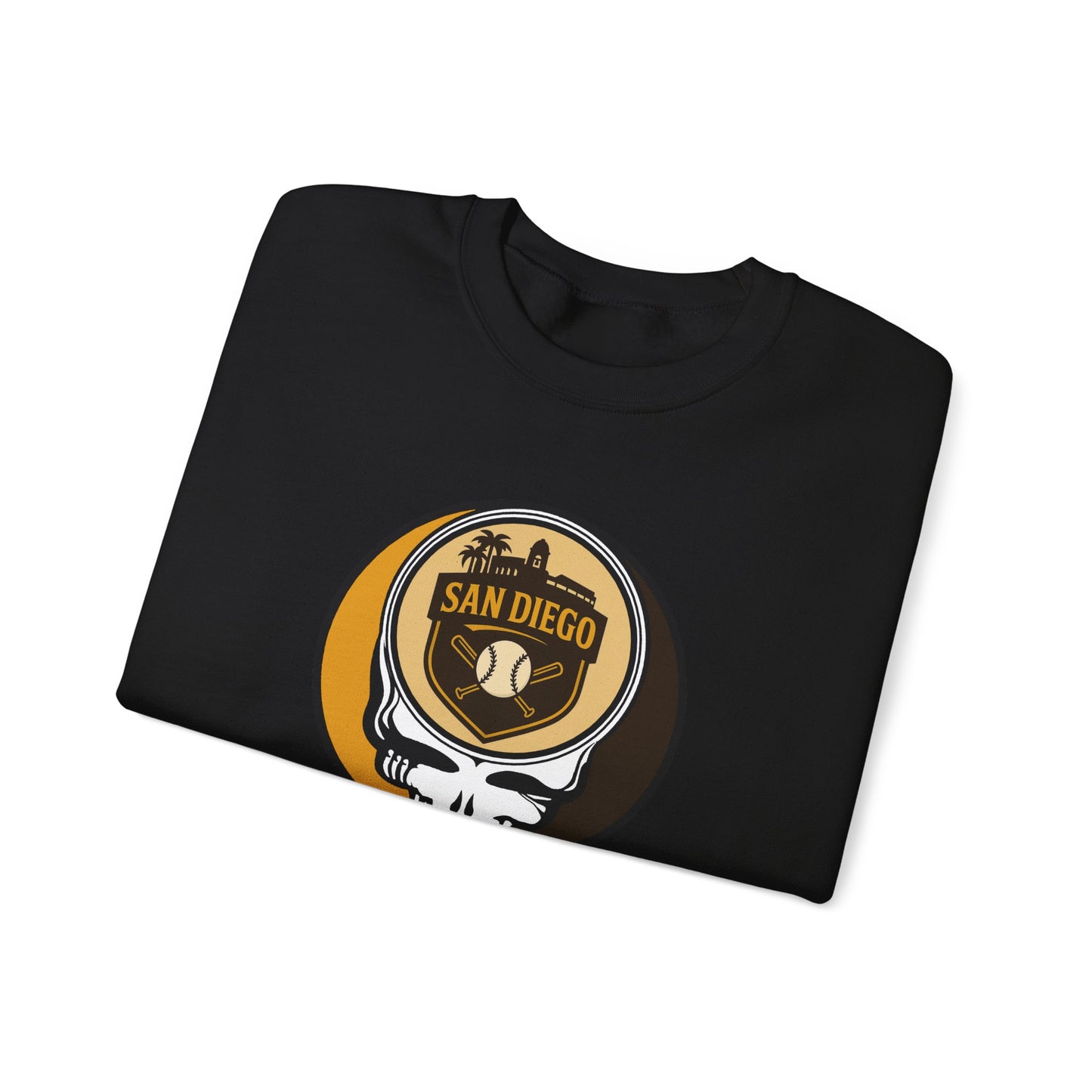 San Diego Padres Grateful Dead Stealie Crewneck Sweatshirt - MLB